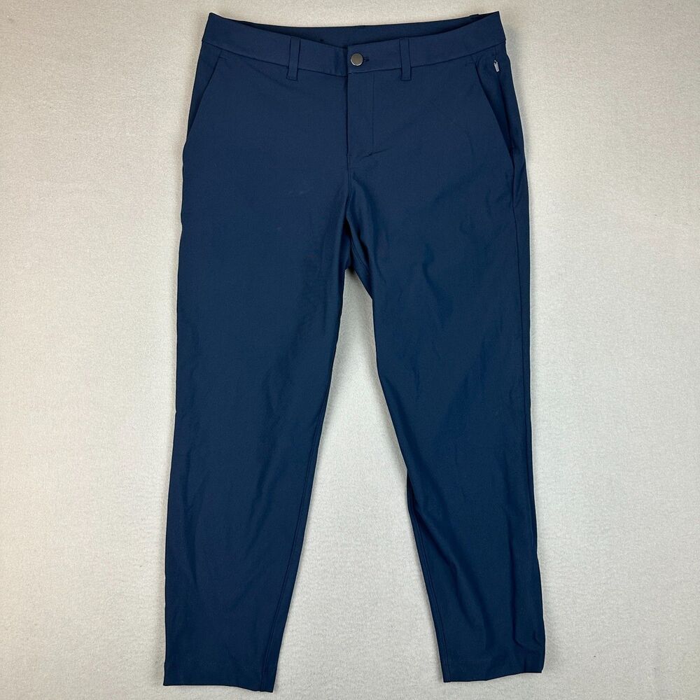 Lululemon Mens Sz 31 ABC Slim-Fit Trouser Pants Iron Blue 30" Warpstreme M5AQYS